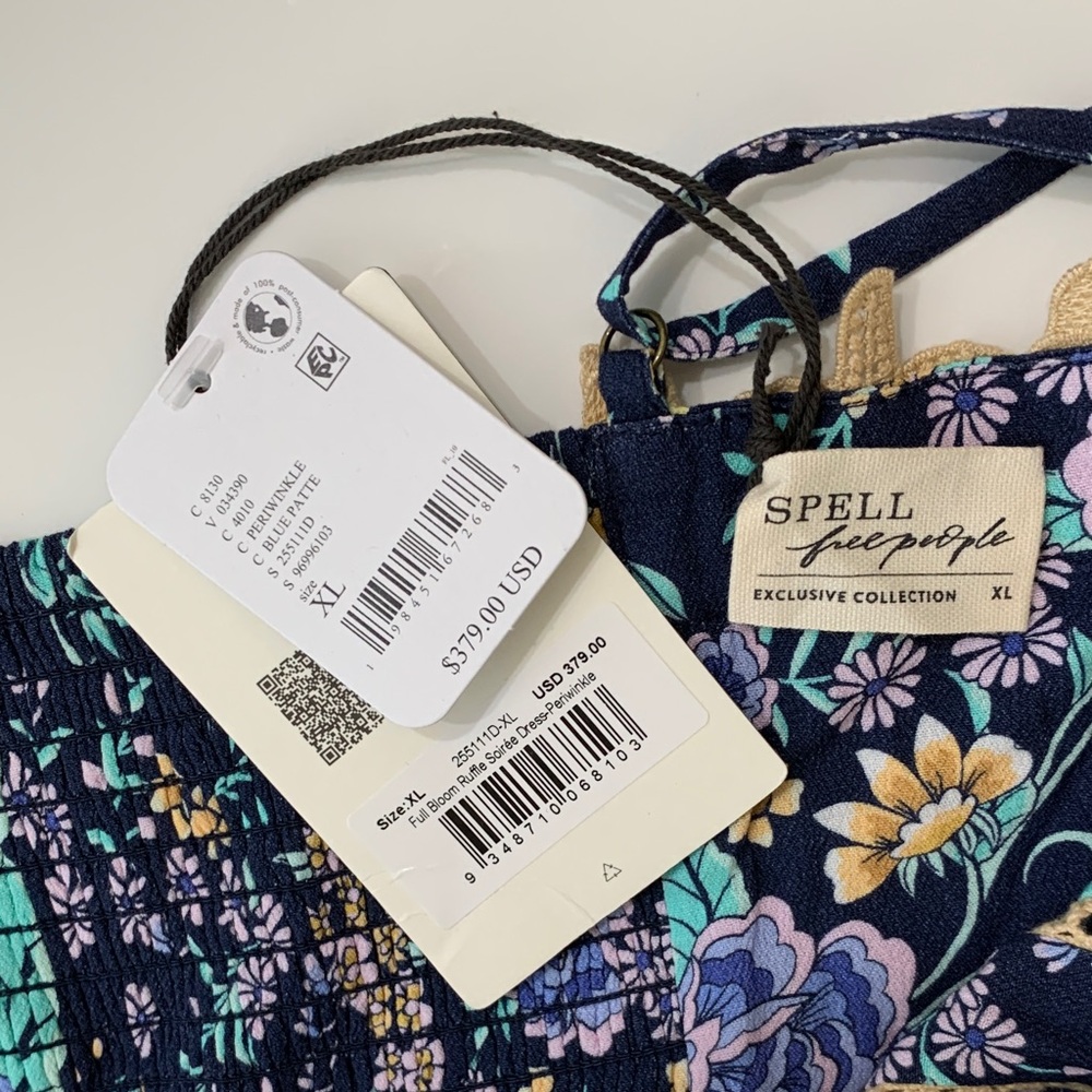 Spell Full Bloom Ruffle Soirée Dress – Periwinkle | XL | NWT - Picture 11 of 14